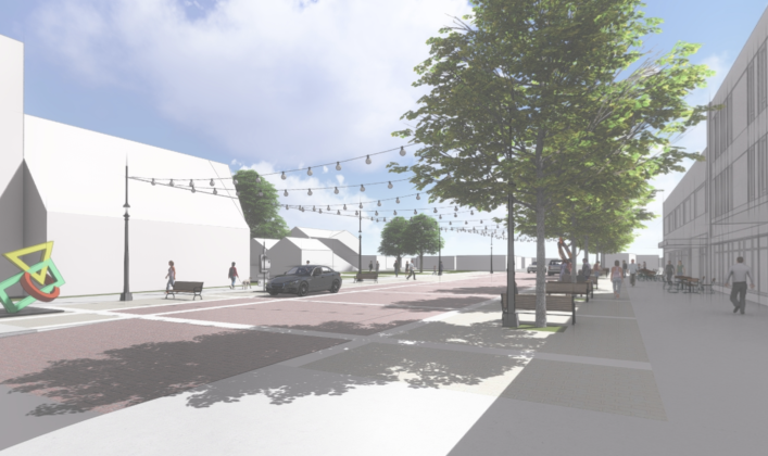 The Ninth Street art walk would foster pedestrian and business traffic. (Courtesy DW Legacy Design)