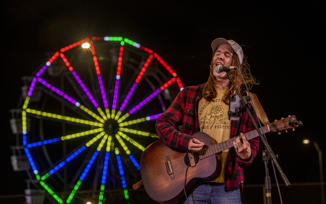 Preston Heselmeyer performs on Wednesday, October 25, 2023, the opening night  of the Williamson County Fair and Rodeo, held at the Williamson County Expo Center through October 28th.