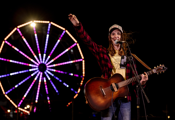 Preston Heselmeyer performs on Wednesday, October 25, 2023, the opening night of the Williamson County Fair and Rodeo, held at the Williamson County Expo Center through October 28th.