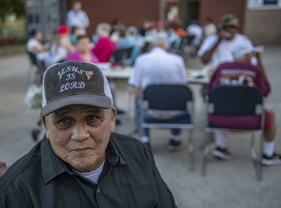 Tony Calderon was one of the attendees at  a National Night Out event held at Stonehaven Apartments.