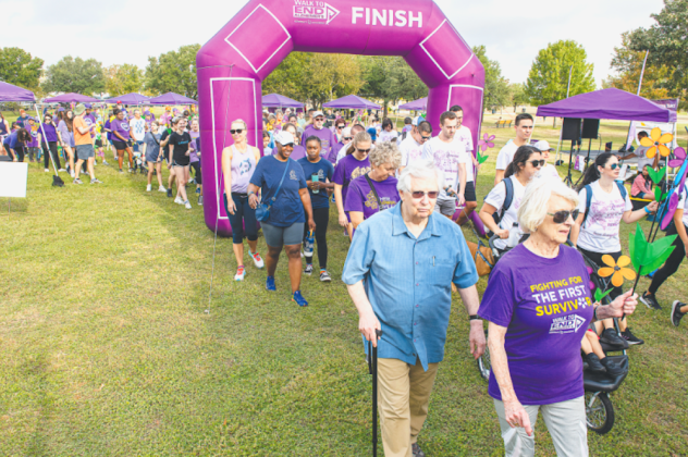 An estimated 400 participants took part in 2022's Walk to End Alzheimer's in Old Settler's Park in Round Rock. Sun Archive.