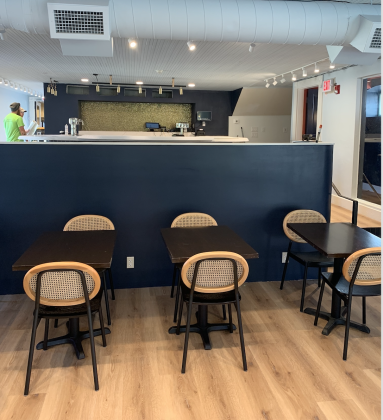 The second floor seating area is separated into two areas and also has outdoor balcony seating. (Photo by Kaitlyn Wilkes)