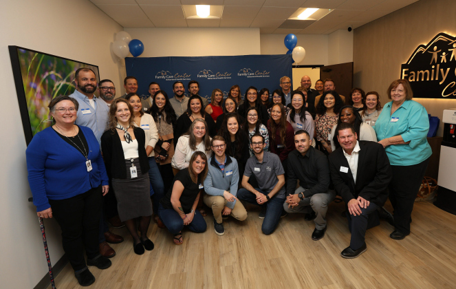 Clinic workers at Family Care Center Cedar Park pose for a photo to celebrate the facility’s grand opening. Courtesy of Family Care Center.