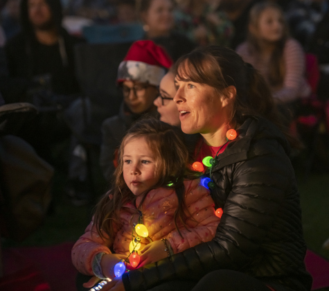 Erin Rigney and her daughter Abby, 4, attended  the Lighting of the Square on Friday, November 24, 2023.