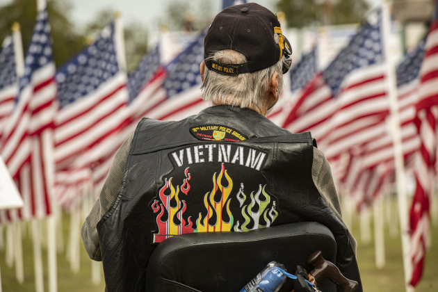 Vietnam veteran Paul Cottrell attended the Field of Honor  opening ceremonies on Sunday, November 5, 2023.
