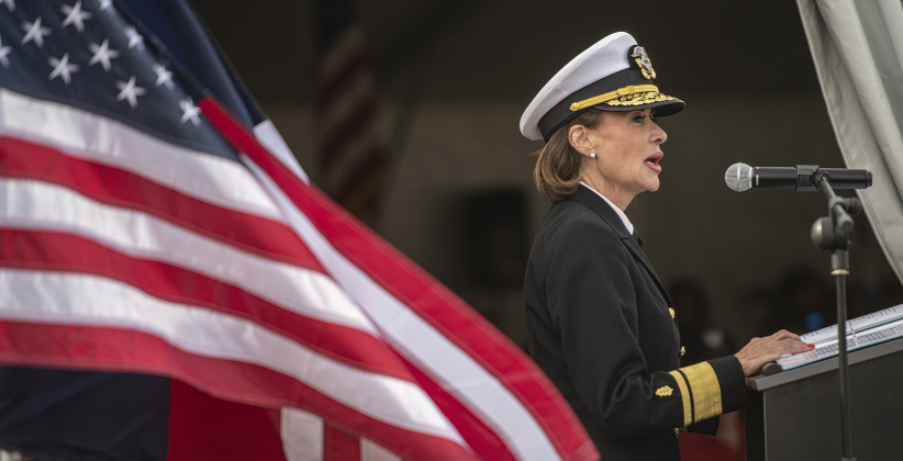 U.S. Navy Rear Admiral Christina Alvarado Shanahan was the keynote speaker for the Field of Honor  opening ceremonies on Sunday, November 5, 2023.