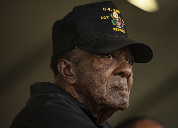 Retired Army Sergeant Major Willie Floyd, 82, was among the attendees for the Field of Honor opening ceremonies on Sunday, November 5, 2023.