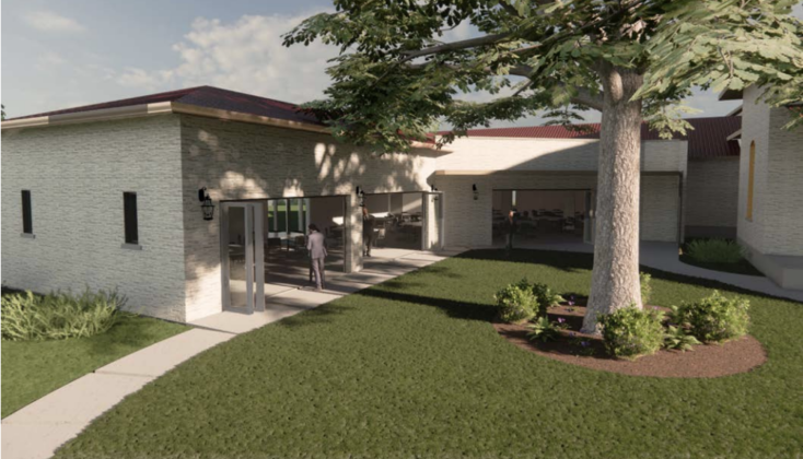 Improvements to the Garey House at Garey Park include enclosing the rental space to accommodate for weather. This will also increase the size of the venue to allow for larger events. (Rendering courtesy of the City of Georgetown)