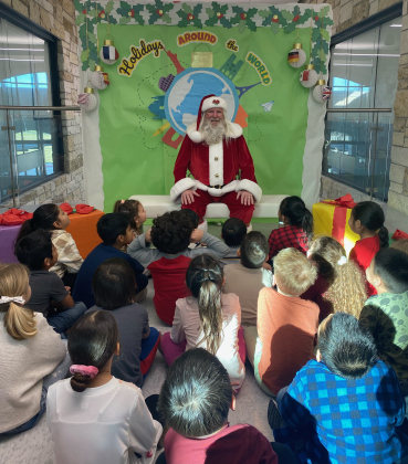 Charles Guillote meets students.  (Photo courtesy Charles Guillote)