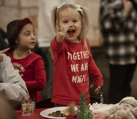 2-year-old Presley Smith, front right, with her cousin Zoey Gonzalez, 7.