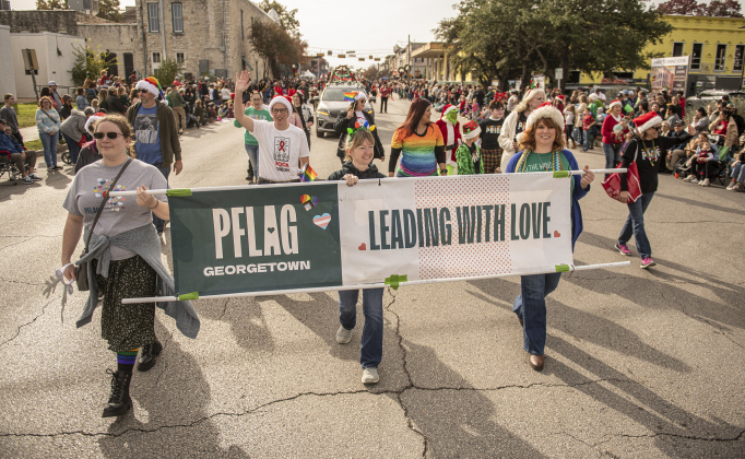 Members of PFLAG Georgetown  participated in the parade.