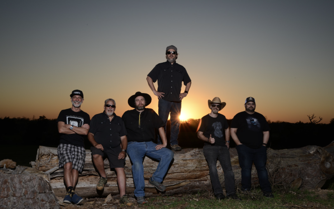From left to right, Raymond Gronross, Matty Monis, Justin Crow, Jeremy McCarroll, John Scalo, Edward Garza and Joel Moreno, not pictured, make up the Jeremy McCarroll band. (Photo courtesy Jeremy McCarroll)