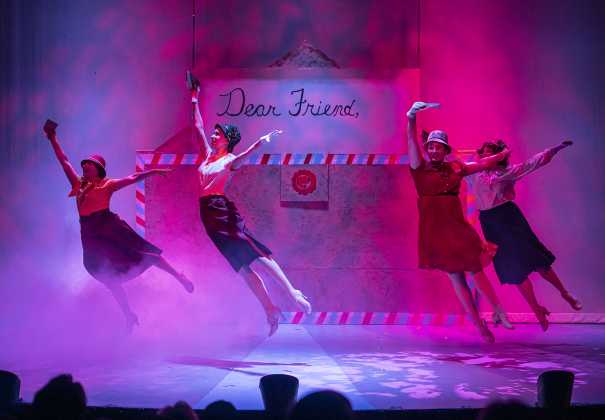 Cast members perform a dance number  Thursday, February 1, 2024 photo from the Palace's Springer Stage production of "She Loves Me," playing through March 3. Photos by Andy Sharp 