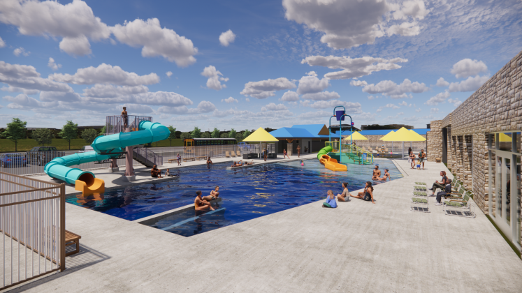 Renderings show the finished outdoor pool at the Chasco Family YMCA in Round Rock. Illustration courtesy YMCA Central Texas.