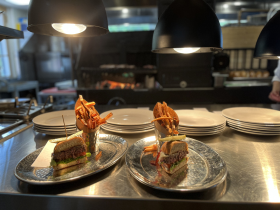 Wagyu Burgers with House-Cut Fries.