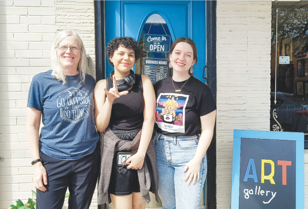 Lynn Kessell, WCAG president, student Caitlyn Smith and Brigid Cooley, Coordinator of The Georgetown Project NEST Empowerment Center.
