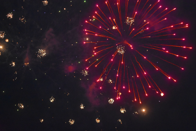 Fireworks capped off the night of celebration.