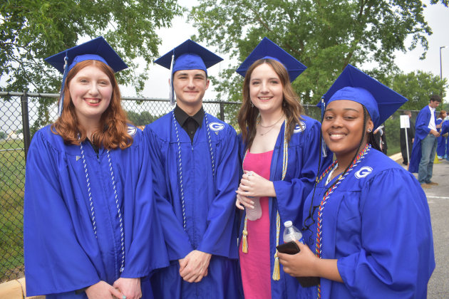Ready to graduate are Meredith Levy, Brandon Bryce, Shailey Stewart, and Symone Wright.