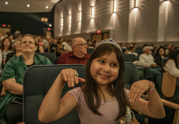 8-year-old Abigail Castro was on hand to watch her brother Sergio Castro get his diploma at  the 2024 Richarte High School Commencement.