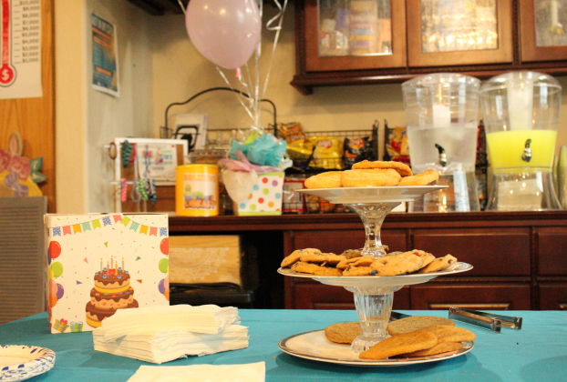 Community members donated cookies and cupcakes to celebrate the library’s fifth birthday.