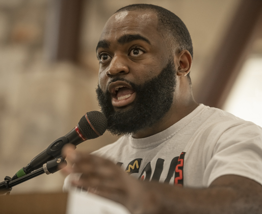Alexander Goodwin, Ph.D., Assistant Professor of Political Science at Southwestern University, was keynote speaker  during the Georgetown Cultural Citizen Memorial Association's 72nd Annual Juneteenth Celebration on Saturday, June 15, 2024.