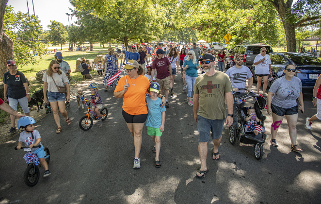 Attendees take part in the Hometown Parade in San Gabriel Park on Thursday, July 4, 2024.  The Georgetown Sertoma Club sponsors the 4th of July Freedom Festival each year in San Gabriel Park.  Photo by Andy Sharp.