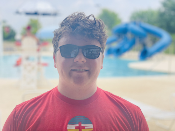 Lifeguard Flynn Yoder has used his knowledge to teach his sister and nephew about water safety.