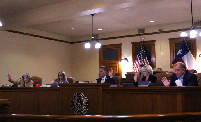 The Williamson County Commissioners vote to approve the Budget and Tax Rate for Fiscal Year 2025 during the August 27 meeting at the historic courthouse. Photo by Nalani Nuylan.