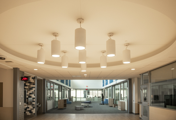 A pod, one of the sections leading to classrooms, is pictured at San Gabriel Elementary School  on Monday, August 5, 2024 The school, along with a new Benold Middle School, are two schools that open their doors to students on August 15th.  Photo by Andy Sharp