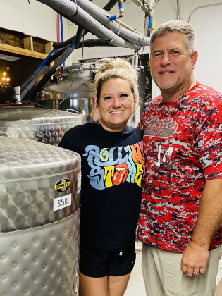 Natalie and Todd Corporon are in the process of renovating a brewery in Granger. Photos by Linda Dwyer