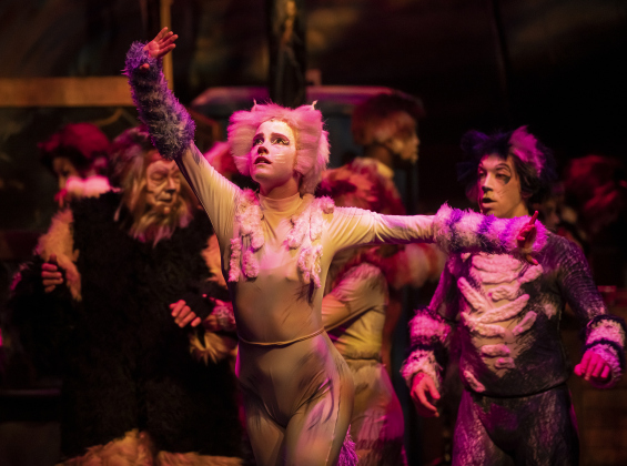 Ripley Mayfield, as Victoria, is pictured in a Thursday, August 1, 2024  scene from the dress rehearsal of "Cats," playing on the Palace Springer Stage through September 8.