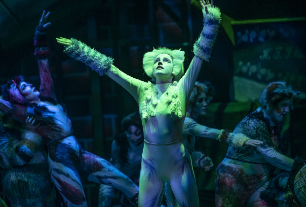 Ripley Mayfield, as Victoria, is pictured in a Thursday, August 1, 2024  scene from the dress rehearsal of "Cats," playing on the Palace Springer Stage through September 8.