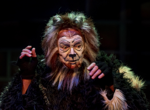 Curt Olson,  as Old Deuteronomy, is pictured in a Thursday, August 1, 2024  scene from the dress rehearsal of "Cats," playing on the Palace Springer Stage through September 8.
