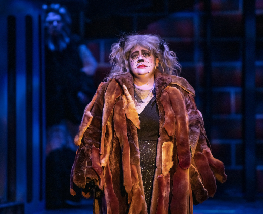 Jennifer Tucker, playing Grizabella, is pictured in a Thursday, August 1, 2024  scene from the dress rehearsal of "Cats," playing on the Palace Springer Stage through September 8.