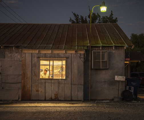 Jesus Anguiano clocks out for the day  at Waterloo Gin on Monday, September 9, 2024. Located on County Road 414 east of Taylor, the gin is co-owned by Clement Strmiska and David Woollett.   Photo by Andy Sharp.