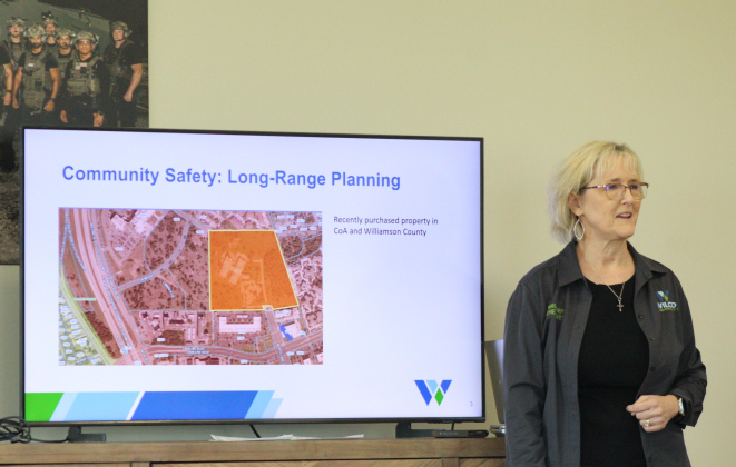 Commissioner Valerie Covey discusses future purposes of the 28-acre property the county purchased during this year’s budget process. The property costs $18 million. Photos by Nalani Nuylan.