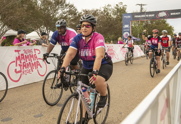 Cyclists begin their 25-mile rides at Murphy Park for the annual Mamma Jamma Ride on Saturday, September 21, 2024.