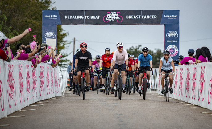 Cyclists participating in the 70-mile ride begin their trek at Murphy Park for the annual Mamma Jamma Ride on Saturday, September 21, 2024. 