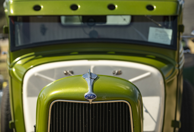 A 1934 Ford truck owned by Ronny Rodriguez was among the attractions   at  the car and motorcycle show held at the the College Street VFW Post 8587 on Saturday, September 21, 2024.   This is the post's inaugural car show.   Photo by Andy Sharp.