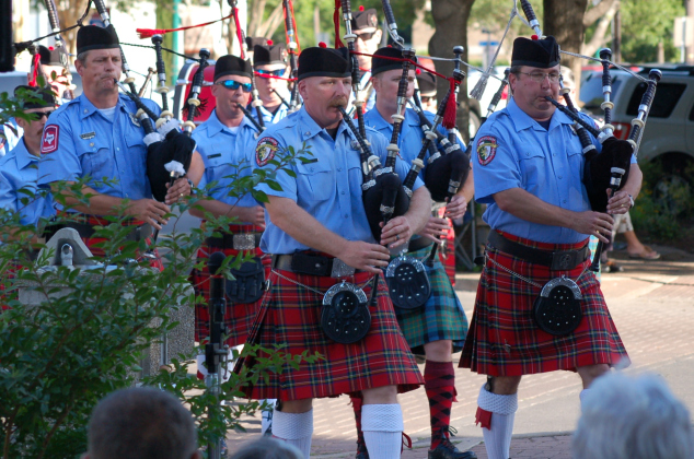 Jeff Davis (front left) leads the band during a summer concert hosted by the City of Georgetown in 2018. 
