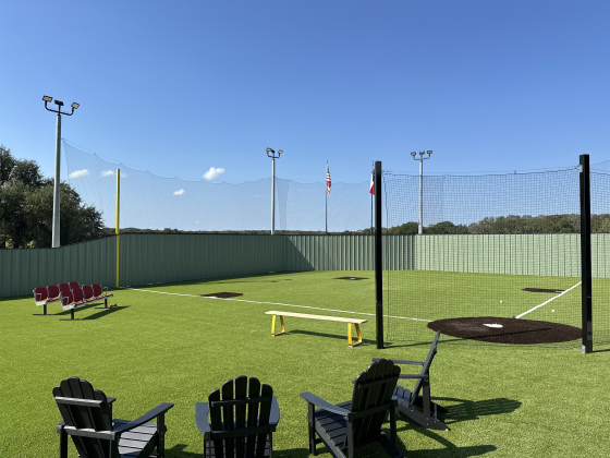 A wiffle ball field is one of the outdoor features at Camp Brightside, a restaurant and outdoor space that will open this weekend.