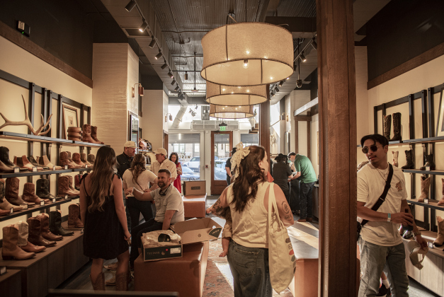 The store was a busy place during Tecovas Grand Opening  on Friday, September 27, 2024.  The shop  is along Main Street, in the area under the Williamson County Sun offices.   Photo by Andy Sharp.