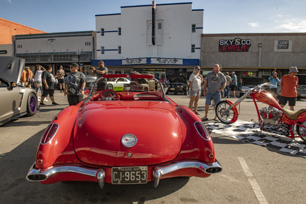 A 1960 Chevrolet Corvette owned by Jim Bernard of Tyler, Texas is seen during Taylor's Main Street Car Show on Saturday, October 26, 2024.    Photo by Andy Sharp.