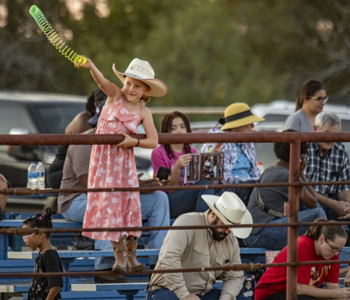 7-year-old Lydia Weiss had a good time attending the rodeo with her family at the 31st Annual Clayman Rodeo on Saturday, October 5, 2024.  Held at Windsong Farm, the rodeo was founded by Kelly and Jim Bob Clayman.    Photo by Andy Sharp.