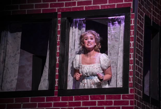 Teddi Iley, playing Johanna, is pictured during a Thursday, October 3, 2024 dress rehearsal of "Sweeney Todd," playing on the Springer Stage at the Georgetown Palace through November 3rd.    Photo by Andy Sharp.