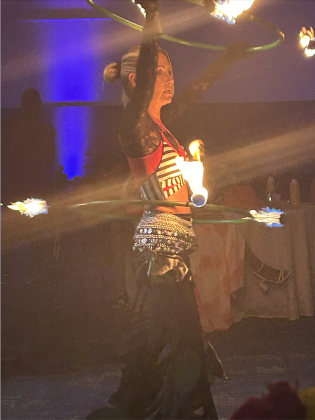 Fire dancer Jessica Francis dances at an event. Photo courtesy of Jessica Francis