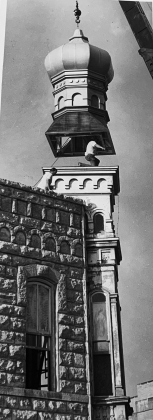 As part of the Main Street Program, the “onion dome” on the old Masonic Lodge (now Juliet Italian Kitchen) was returned to the building in the 1980s after being removed previously. (Sun Archive)