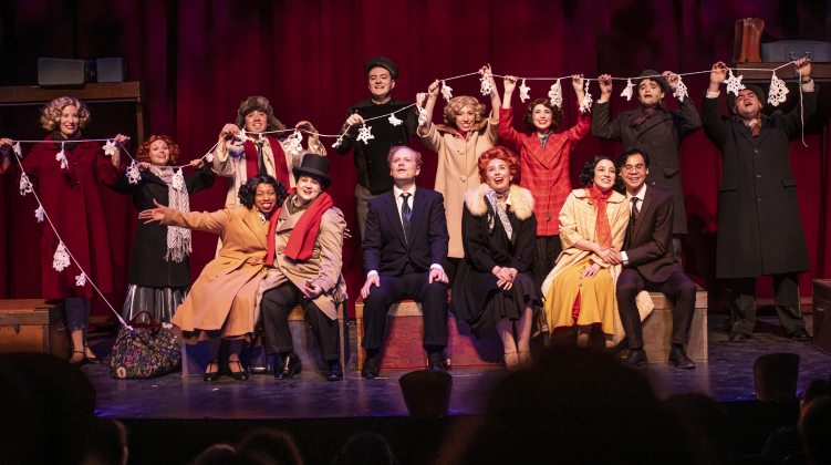 Cast members are pictured in the Georgetown Palace dress rehearsal for "White Christmas" on Thursday, November 21, 2024.  The production is playing on the Springer Stage through December 29th.  Photo by Andy Sharp.