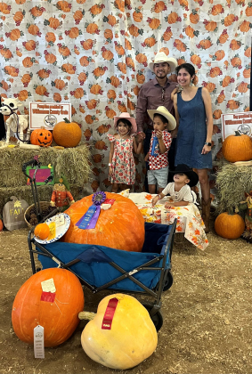 Rosa Lee and Ben Castro won the award for largest pumpkin with “Big Max.” (Photos Courtesy Williamson County AgriLife Extension Office)
