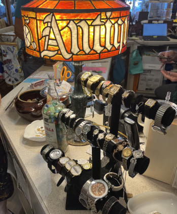 The store has a collection of watches from the 1920s-1960s. Photo by Abbey Archer